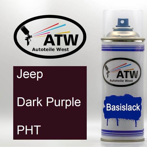 Jeep, Dark Purple, PHT: 400ml Sprühdose, von ATW Autoteile West.
